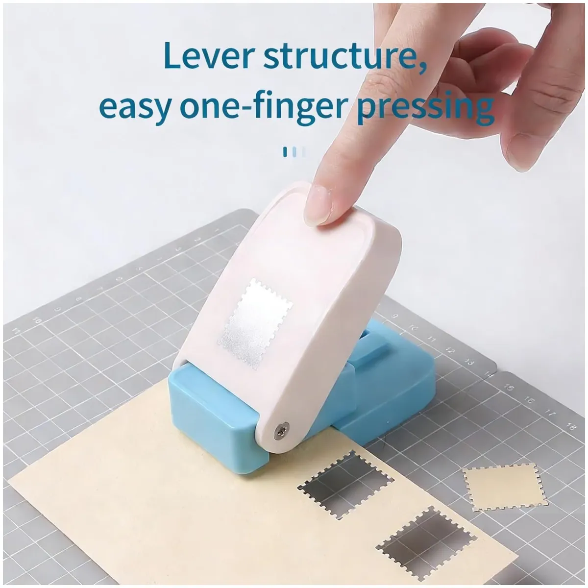 KUANGYE - Perforadora estampilla para manualidades papel 2,5×2,1cm,perforadora de sellos postales