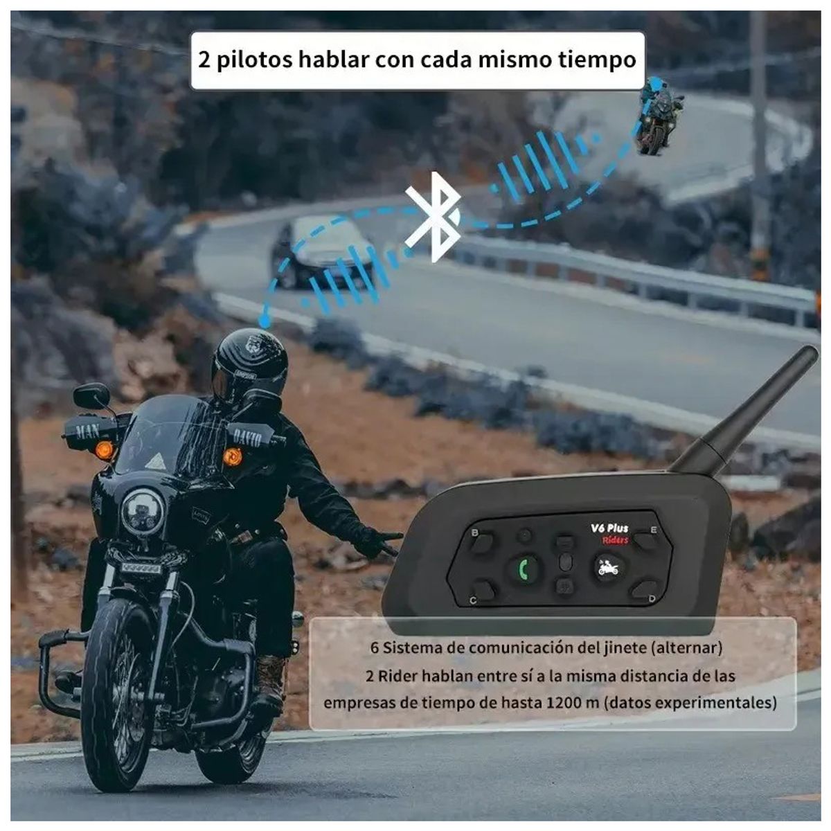 KUANGYE - Intercomunicador Para Casco De Motocicleta 2 Unidades