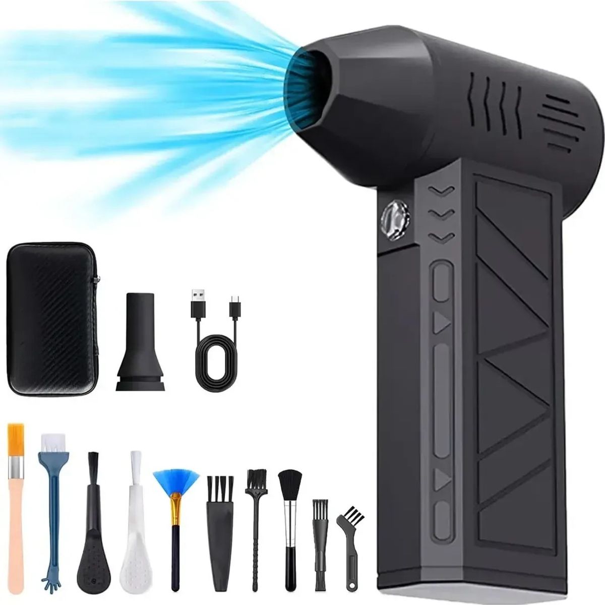 KUANGYE - Mini Ventilador Soplador Aire A Bateria Inalambrico Limpi Pc