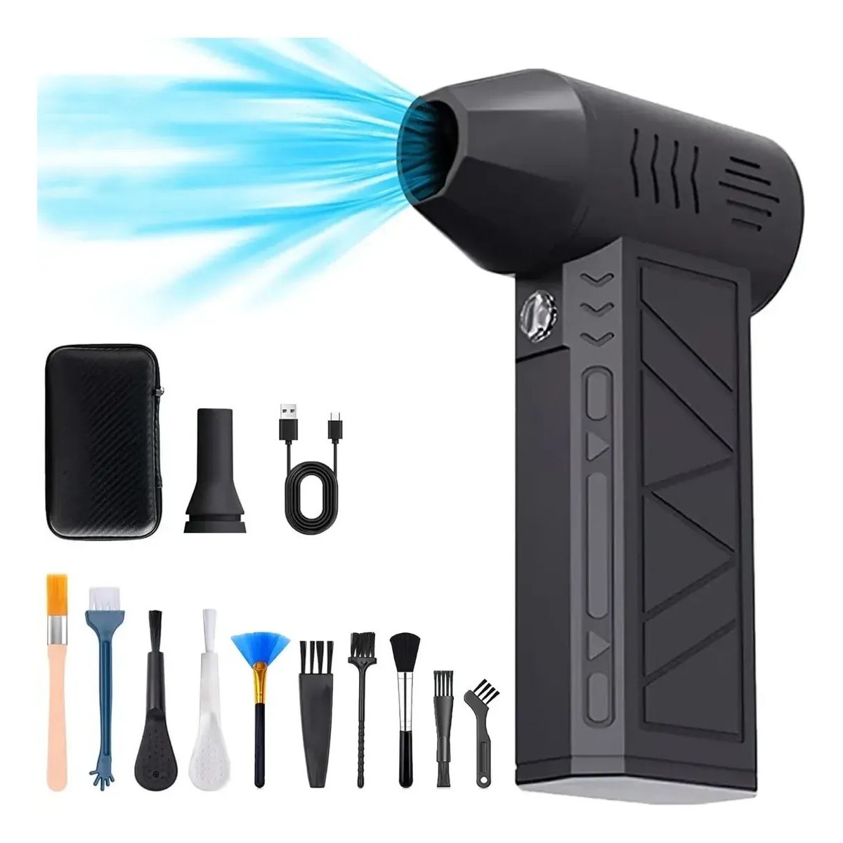 KUANGYE - Mini Ventilador Soplador Aire A Bateria Inalambrico Limpi Pc