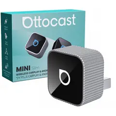 OTTOCAST - Adaptador 2en1 Inalámbrico CarPlay y Android Auto WiFi 5GHz Plug & Play