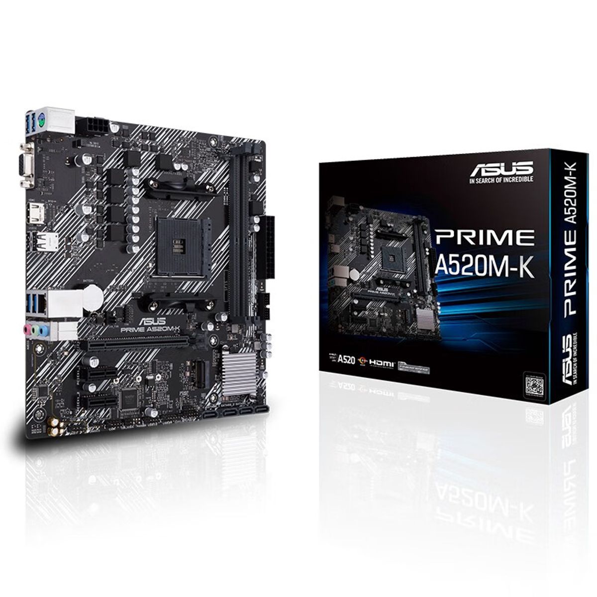 ASUS - Placa Madre PRIME A520M-K, Compatible con CPU 55005600 AMD A520Socket AM4