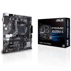 ASUS - Placa Base PRIME A520M-K, Compatible con CPU 55005600 AMD A520Socket AM4