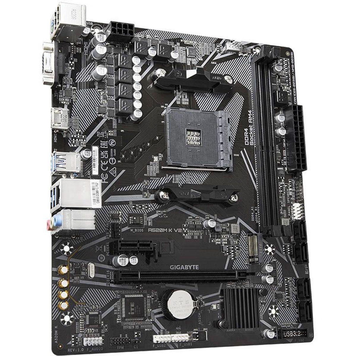 GIGABYTE - Placa Madre A520M K V2 Compatible con CPU 5600G57005800 3600 AMD A520 Socket AM4