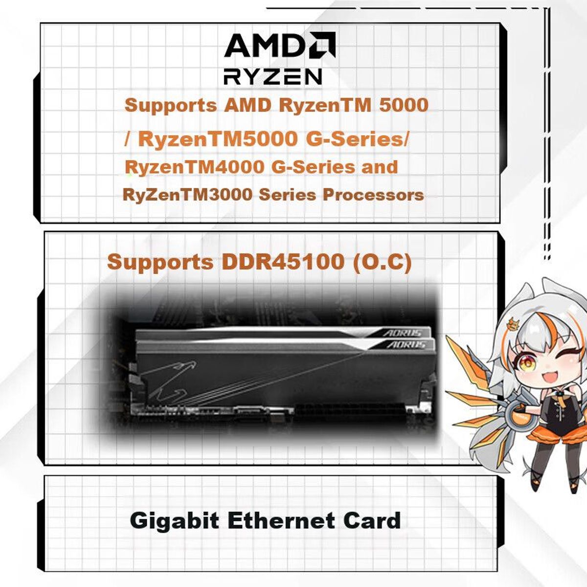 GIGABYTE - Placa Madre A520M K V2 Compatible con CPU 5600G57005800 3600 AMD A520 Socket AM4