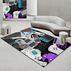 GENERICO - Alfombra Infantil Premium - Diseño Gaming Retro & Moderno 120x170 cm GBA