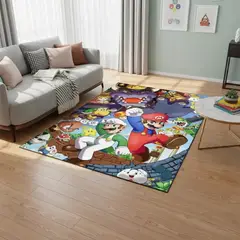 GENERICO - Alfombra Infantil Premium - Diseño Super Mario Bros 120x170 cm GBA