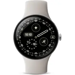 GOOGLE - Pixel Reloj 4 45mm - Caja De Plata Pulida Con Porcelana De Band
