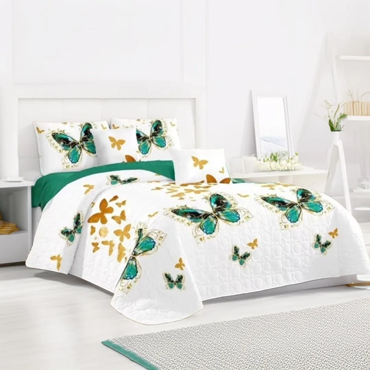 GENERICO - Cubrecama Quilt De Verano Con Diseño TF Plaza Y Media