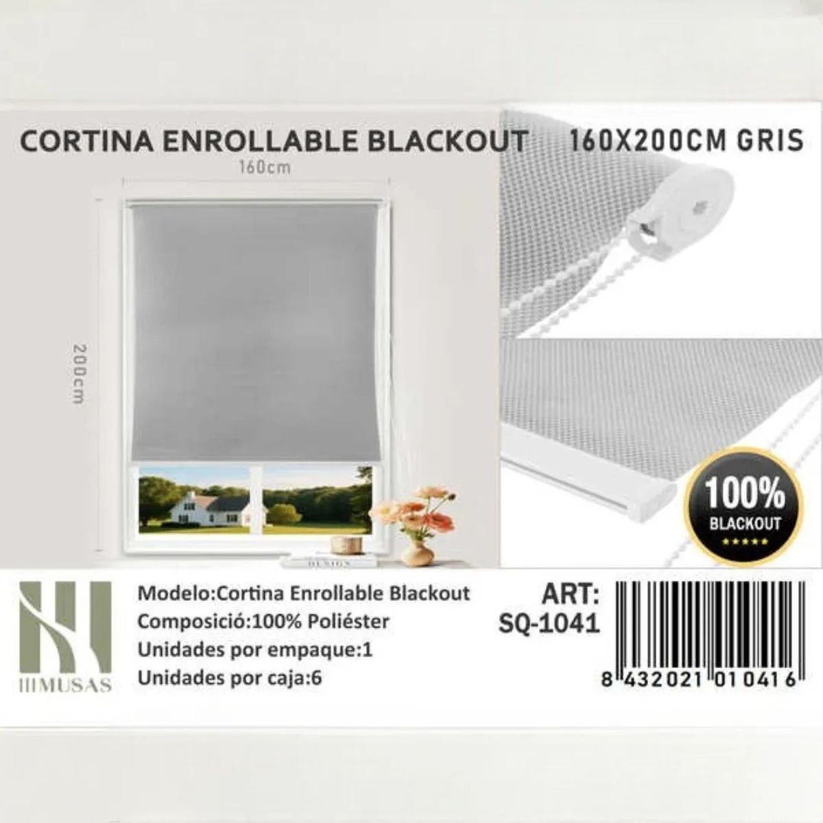 GENERICO - Cortina Roller Blackout160X200Cm