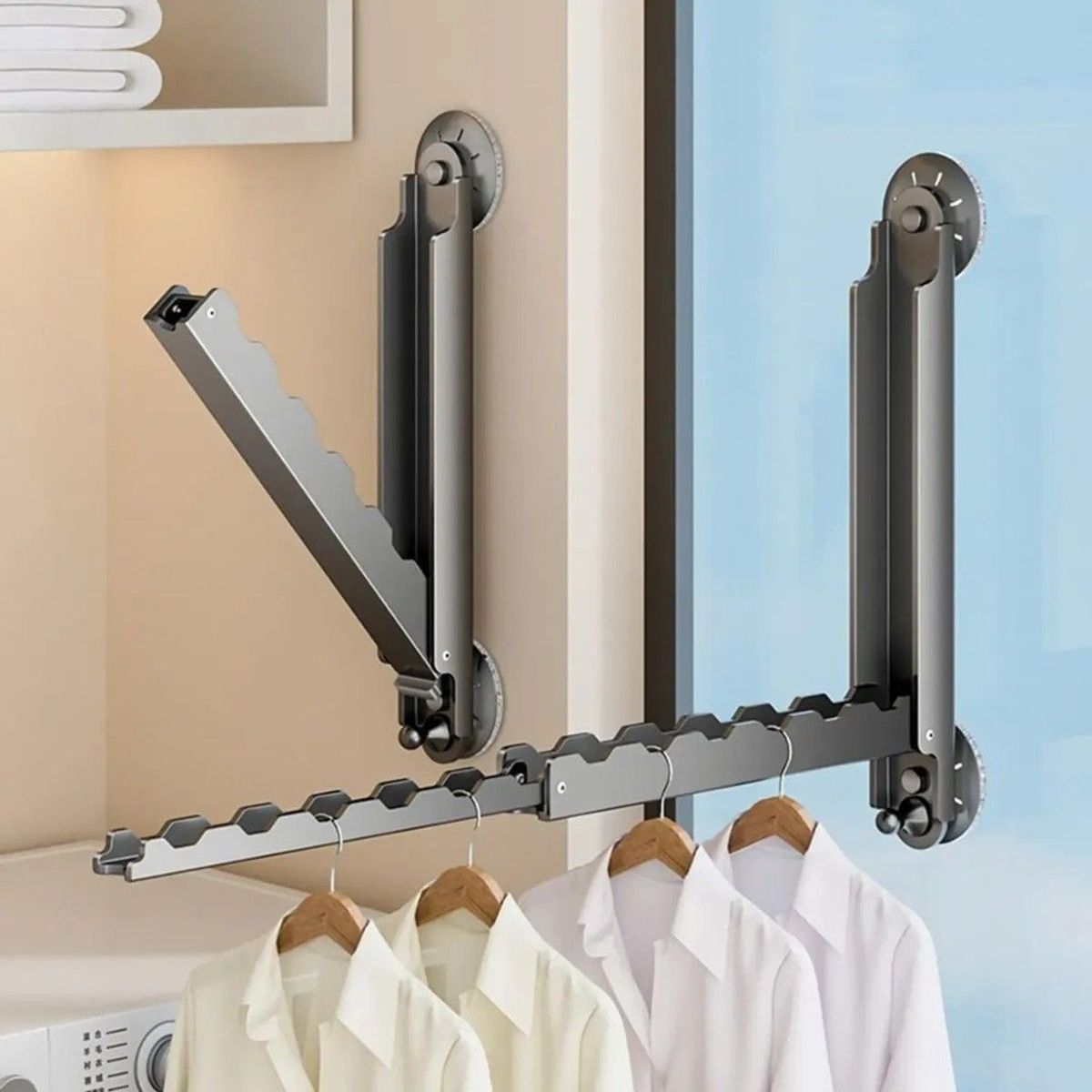 GENERICO - Tendedero Plegable Colgador Ropa Tamaño Ajustable