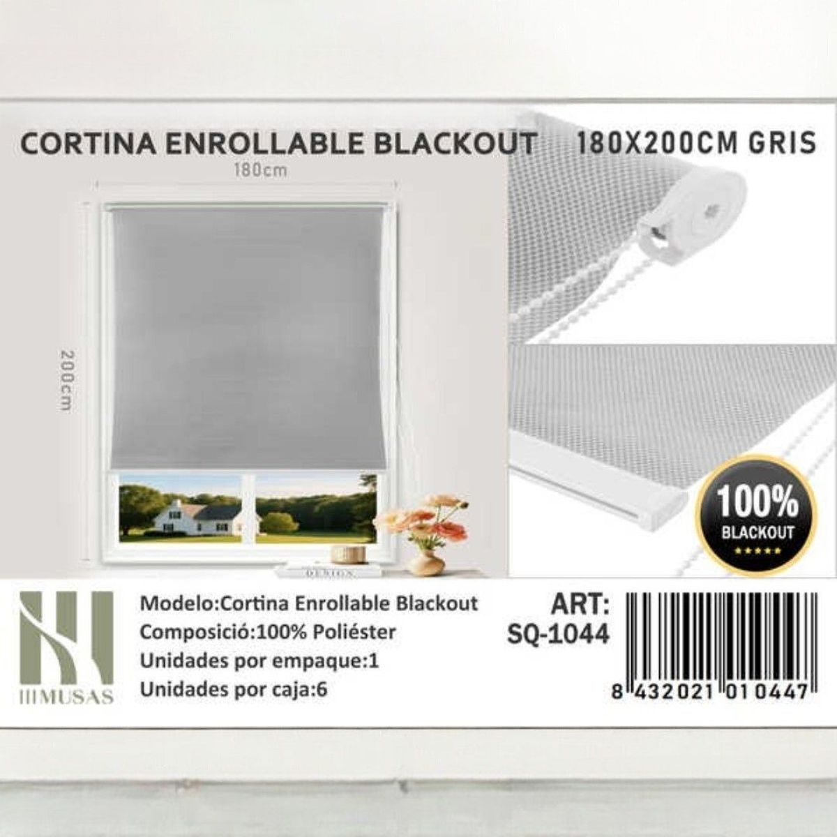 GENERICO - Cortina Roller Blackout180X200Cm