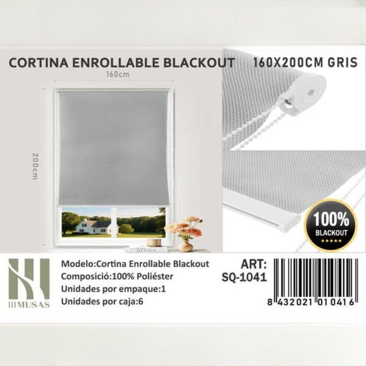GENERICO - Cortina Roller Blackout160X200Cm