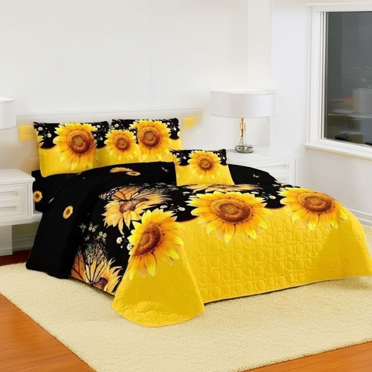 GENERICO - Cubrecama Quilt De Verano Con Diseño TF Plaza Y Media