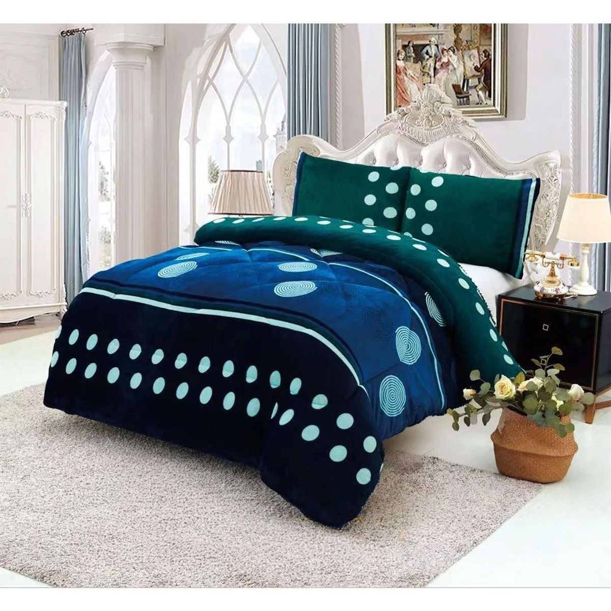 GENERICO - Cobertor Plush De Invierno 2 Plazas  Con Diseño