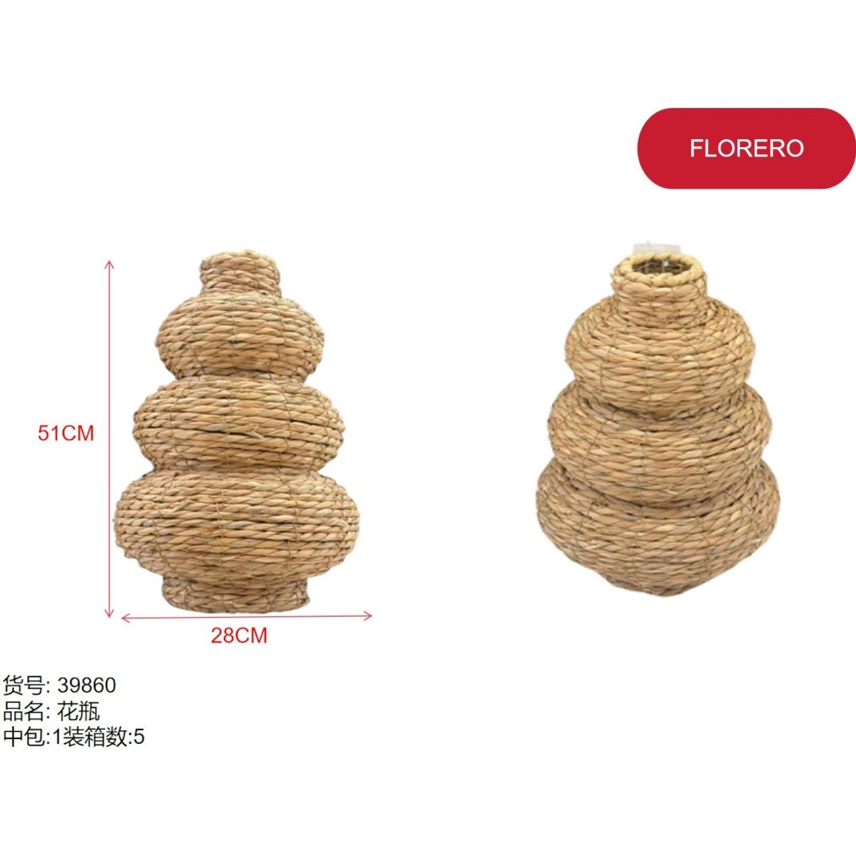 GENERICO - Florero (TEJIDO - 51CM*28CM) 39860