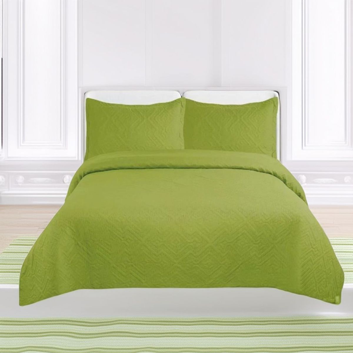 GENERICO - Cubrecama Quilt De Verano Unicolor Tf King