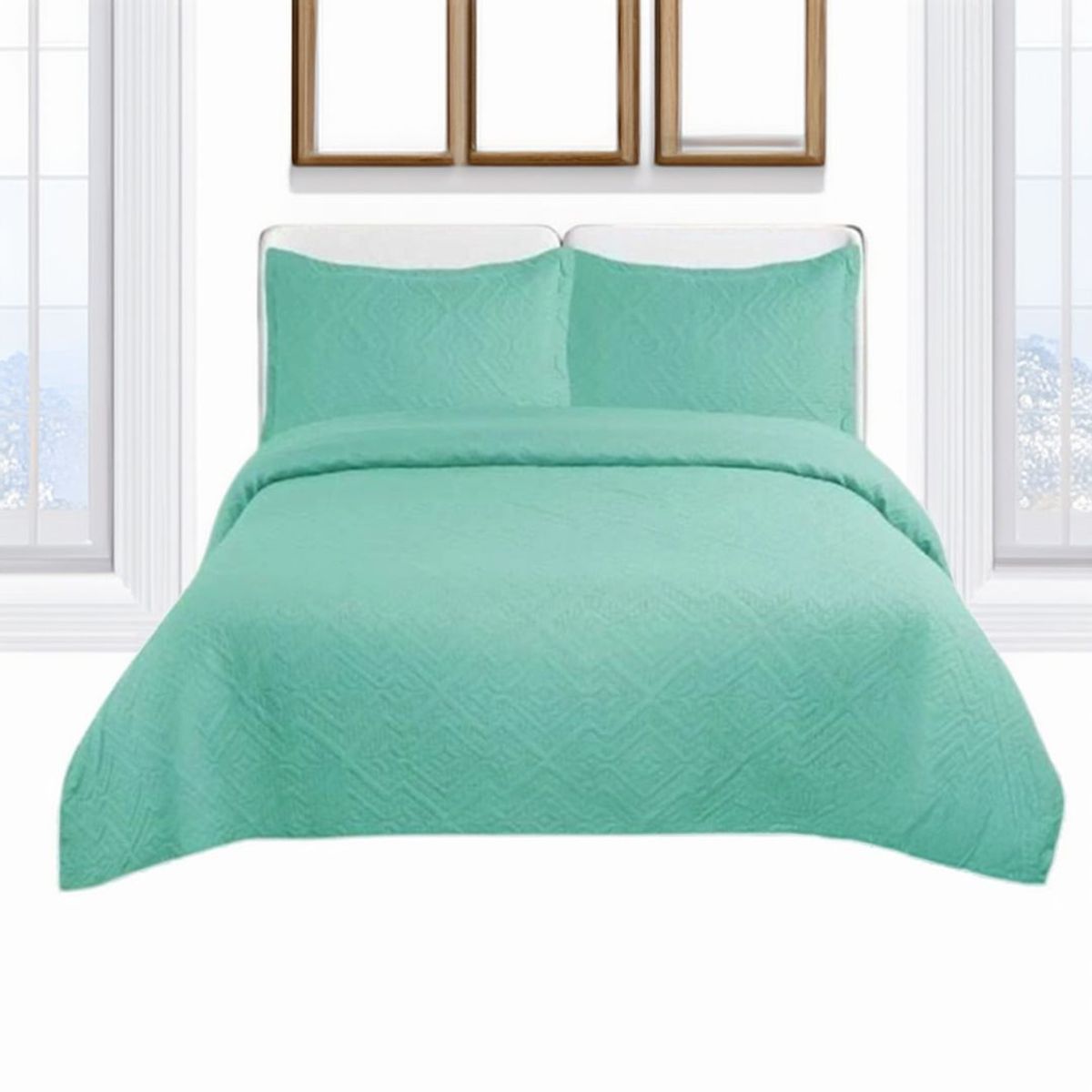 GENERICO - Cubrecama Quilt De Verano Unicolor Tf King