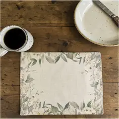 GENERICO - Set 6 Individuales de Lino 35x45 Tela Repelente a Liquido - antimancha m26
