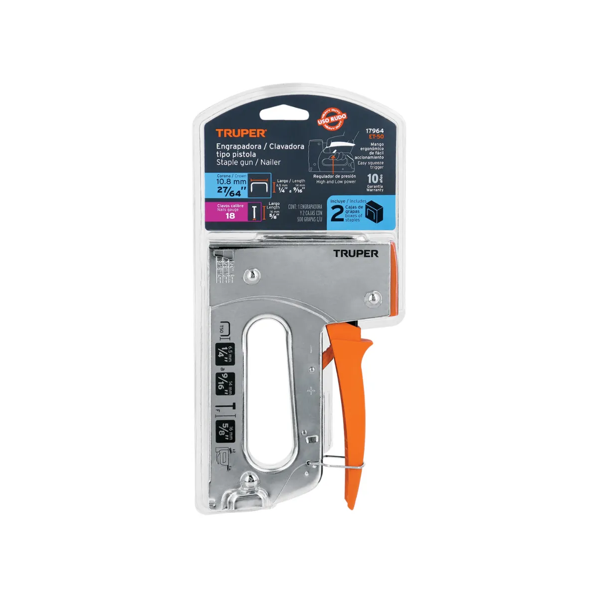 TRUPER - Engrapadora Clavadora Pistola Uso Rudo Truper