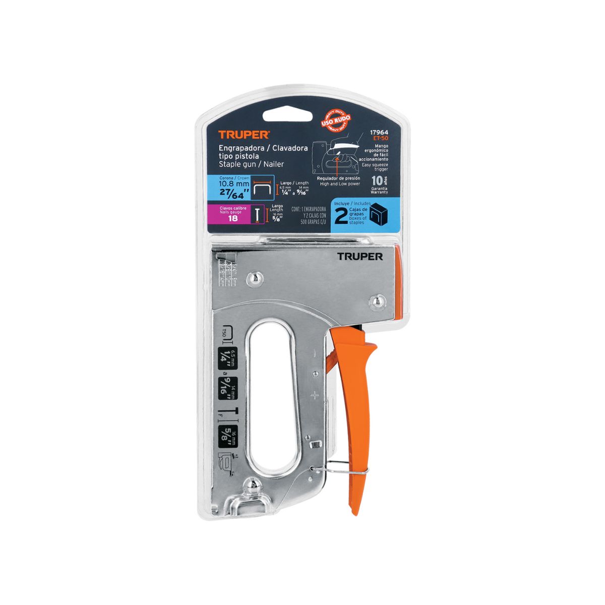 TRUPER - Engrapadora Clavadora Pistola Uso Rudo Truper