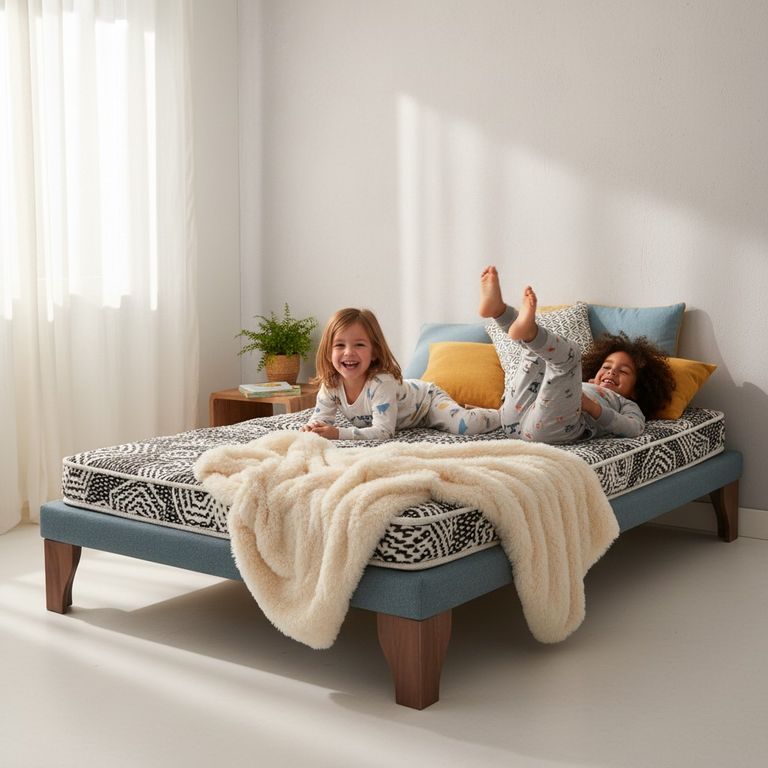 Cama 1 Plaza Box 8 cm L180 cm + Colchon Modelo Ideal - Pata 24 Cm