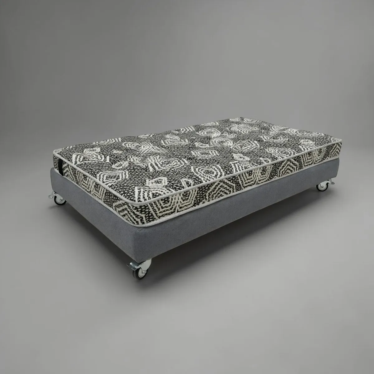 BLOCCARE - Cama 1 Plaza Box 13 cm L190 cm + Colchon Modelo Ideal - Rueda Logo
