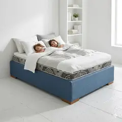 BLOCCARE - Cama 1 Plaza Box 30 cm L180 cm + Colchon Modelo Ideal - Pata 4.5 Cm