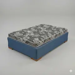 BLOCCARE - Cama 1.5 Plaza Box 30 cm L180 cm + Colchon Modelo Ideal - Pata 4.5 Cm