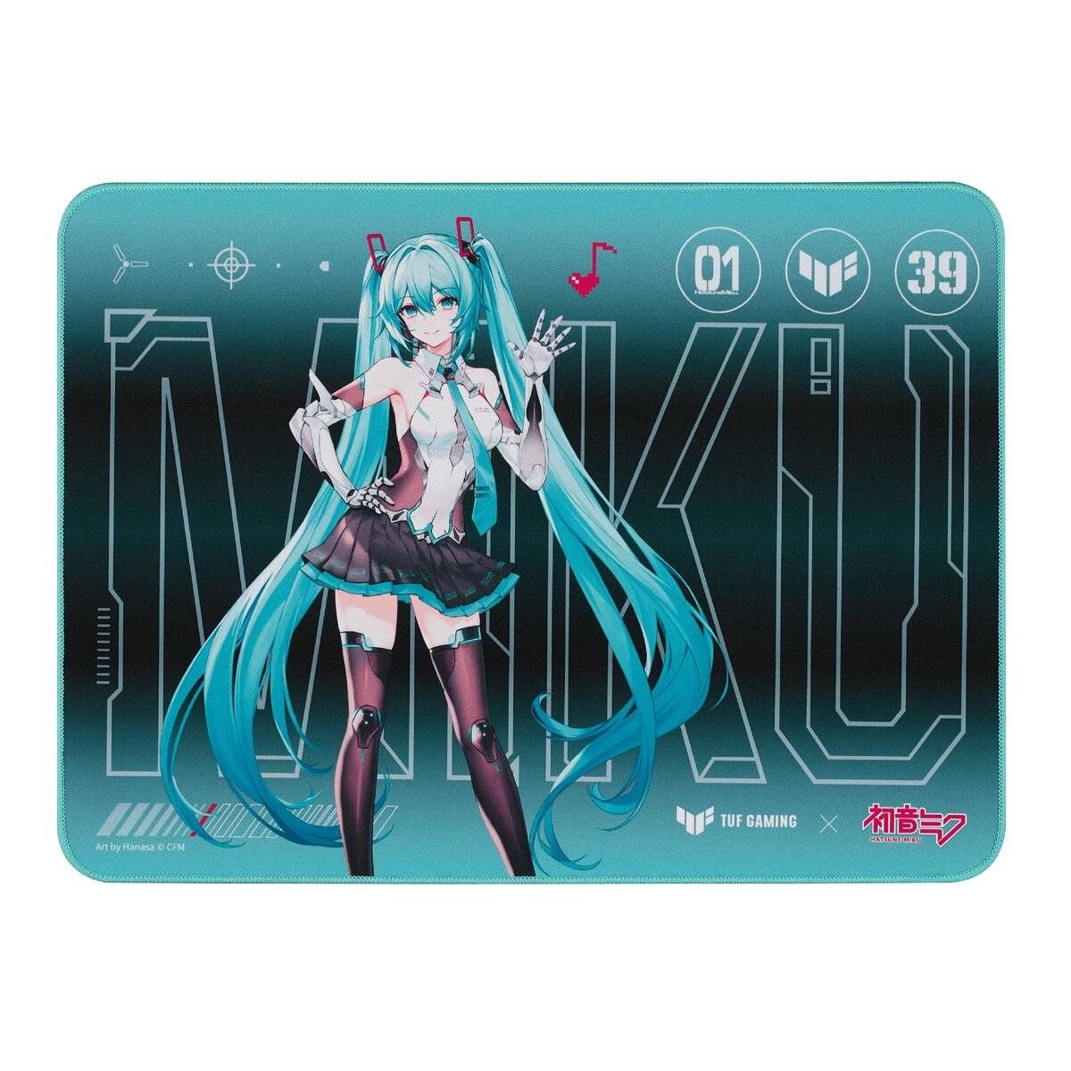 ASUS - Mousepad Gamer ASUS TUF Gaming P1 Hatsune Miku Edition, 26 x 36cm, Resistente al Agua