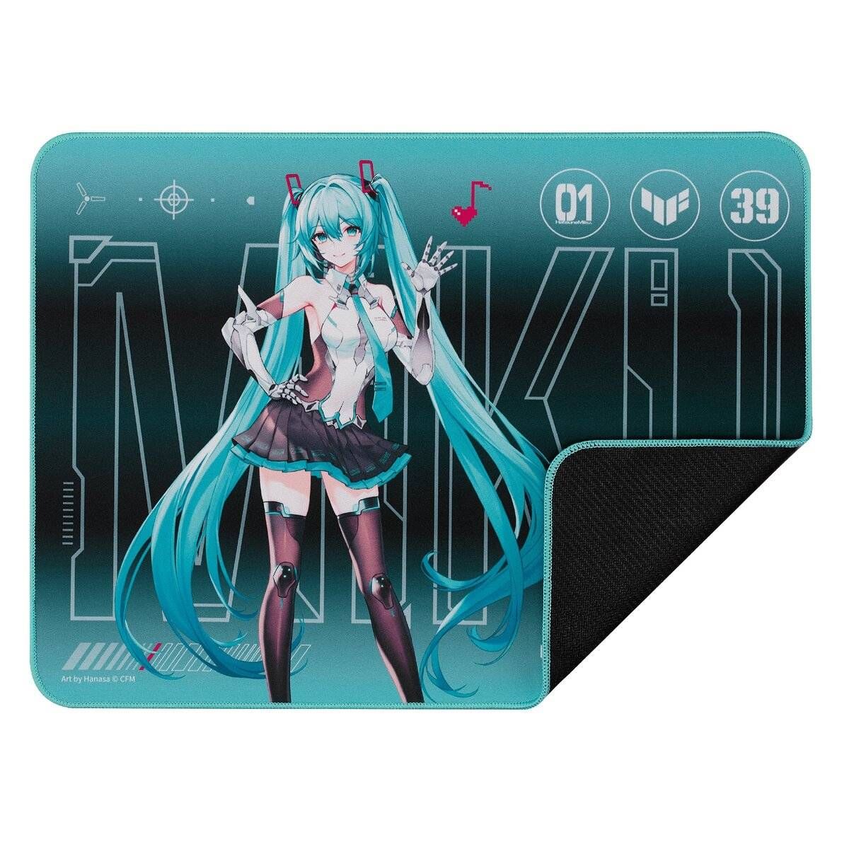 ASUS - Mousepad Gamer ASUS TUF Gaming P1 Hatsune Miku Edition, 26 x 36cm, Resistente al Agua