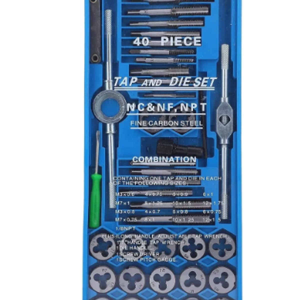 GENERICO - Set De Terrajas Llaves Machos Hembras 40 Piezas Milimétricas