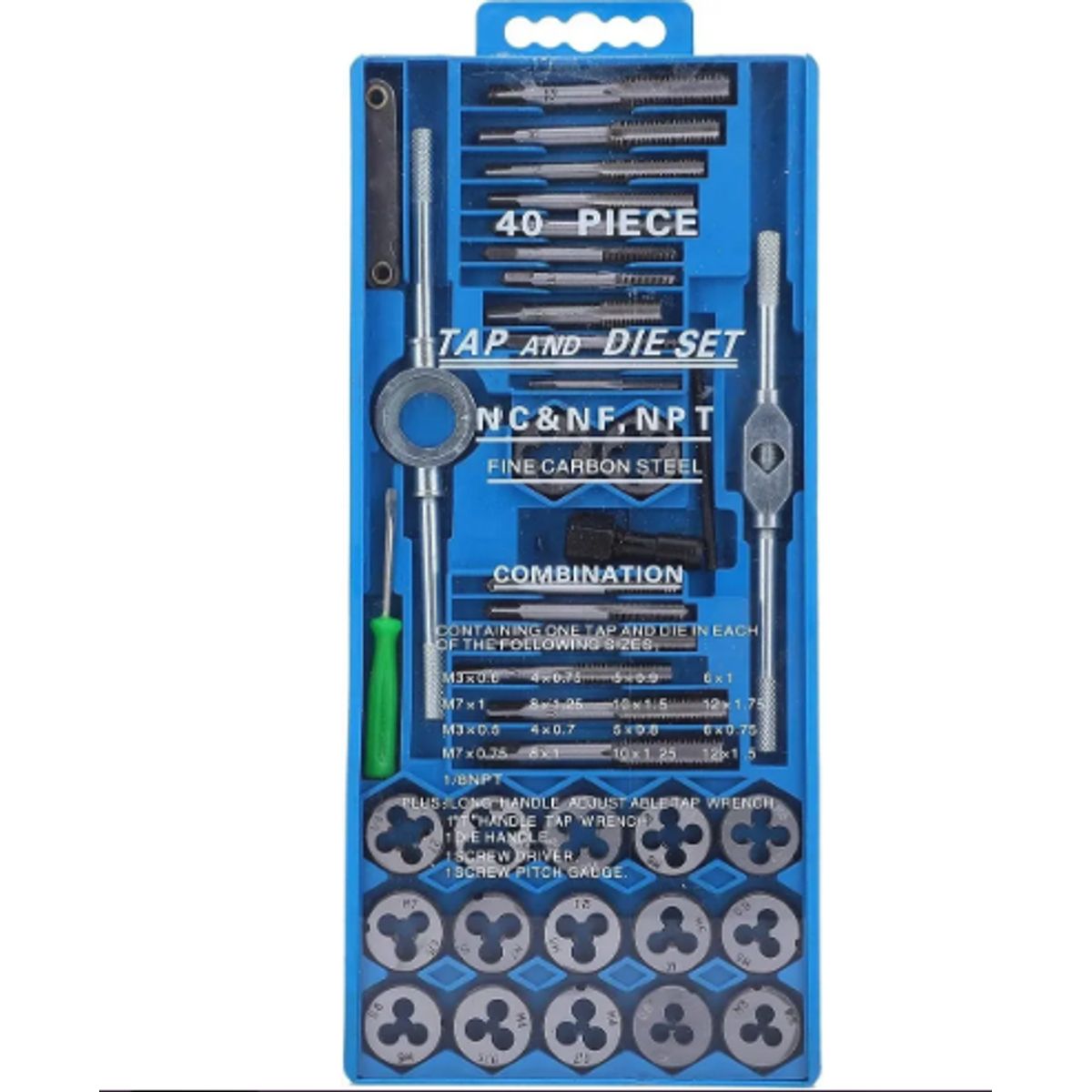 GENERICO - Set De Terrajas Llaves Machos Hembras 40 Piezas Milimétricas