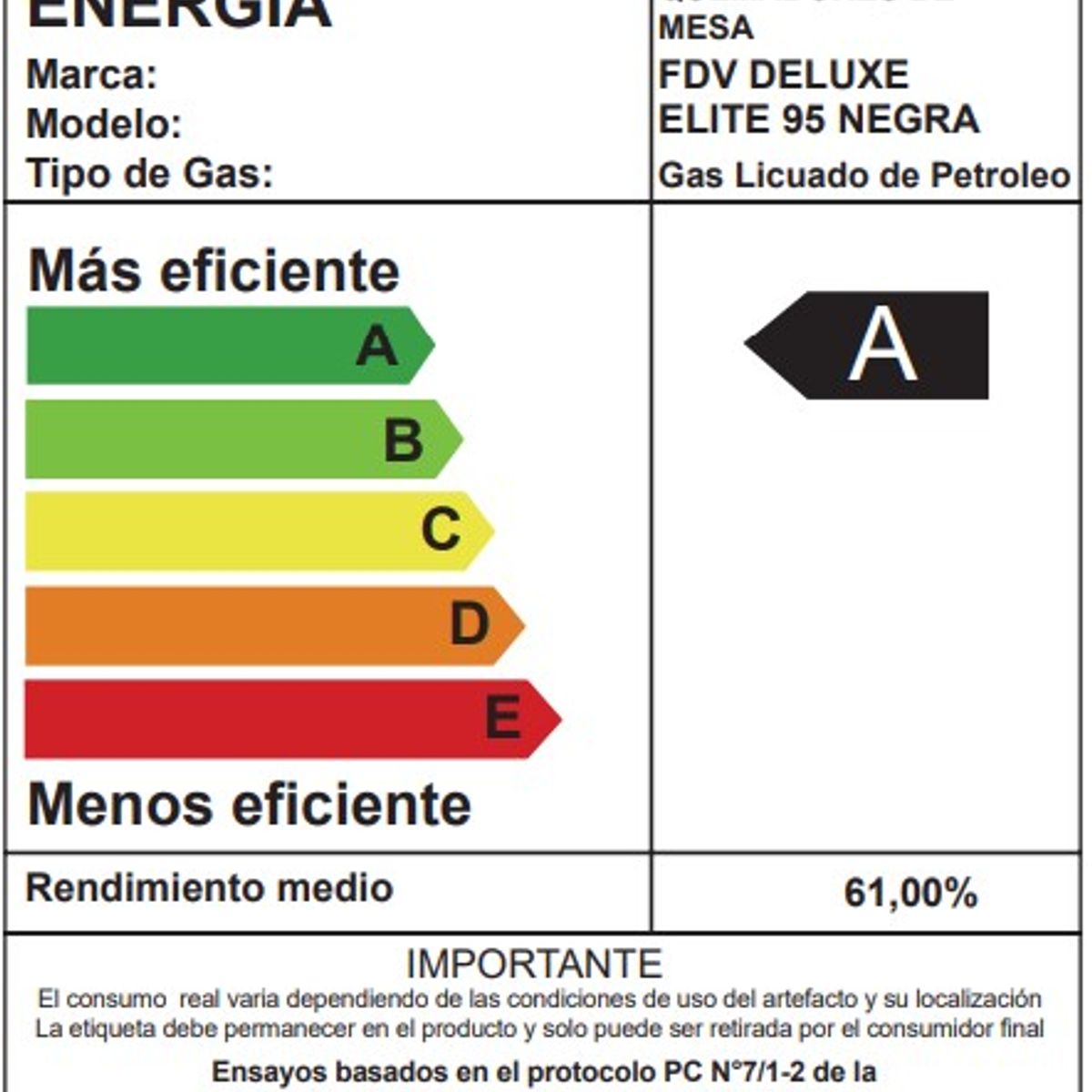 FDV - Encimera FDV Deluxe Elite 95 Black GLP