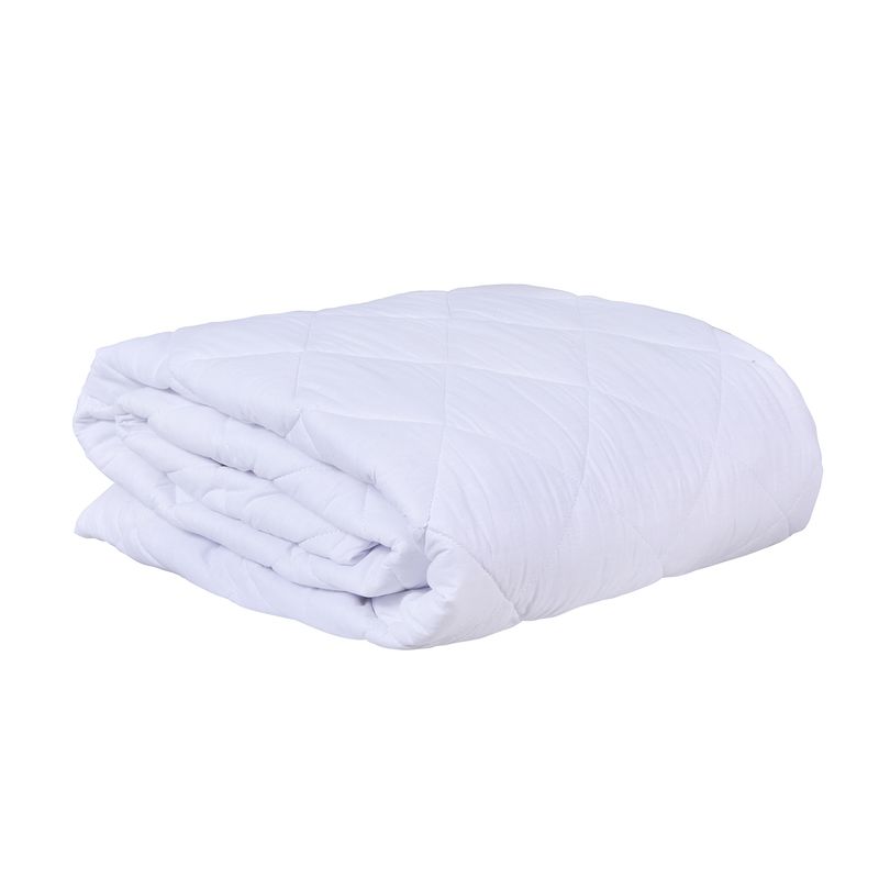 MASHINI - Cubre Colchón Ajustable 1 Plaza Blanco Mashini