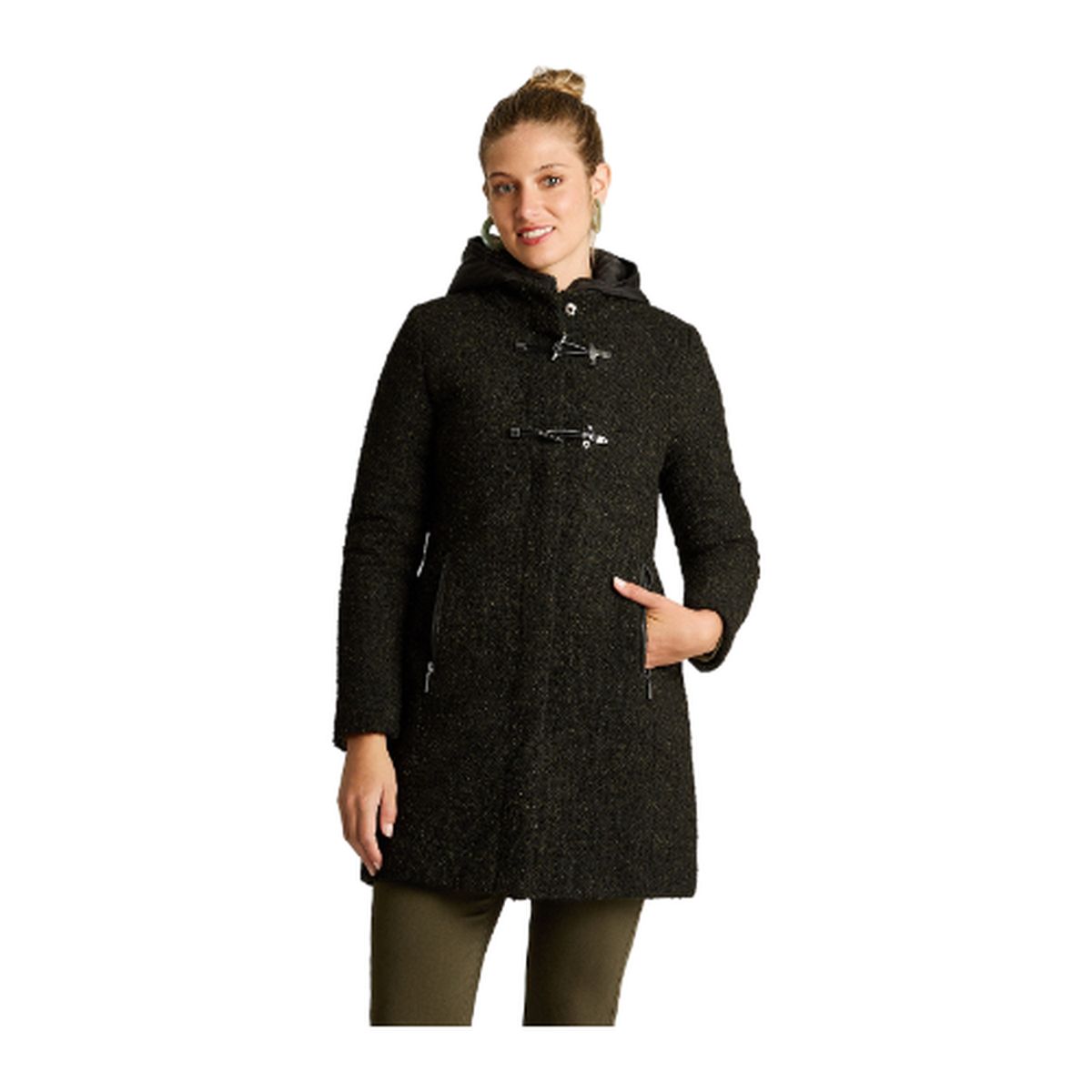 LORENZO DI PONTTI - Abrigo Verde No Aplica Elasticidad Nula Con Forro Calce Normal Tela Plano