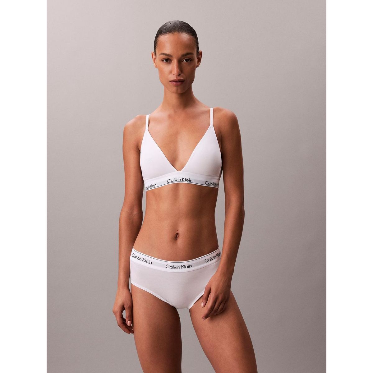CALVIN KLEIN - Bralette Icon Cotton Modal Blanco Calvin Klein