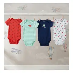 EKOL TACTICA MILITAR - Pack 4 Bodys Diseños Surtidos 100% Algodón