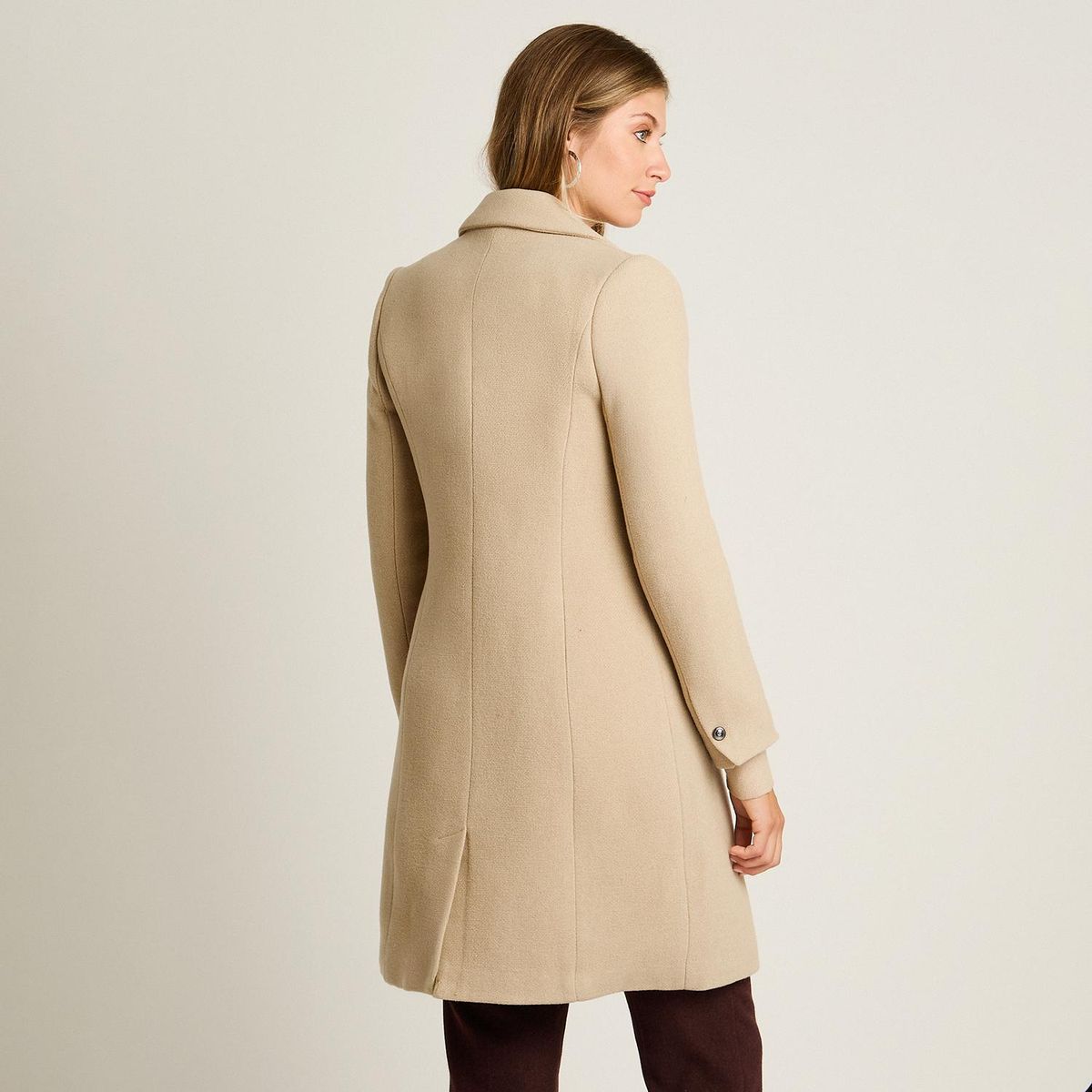 LORENZO DI PONTTI - Abrigo Manga Larga Mujer Beige