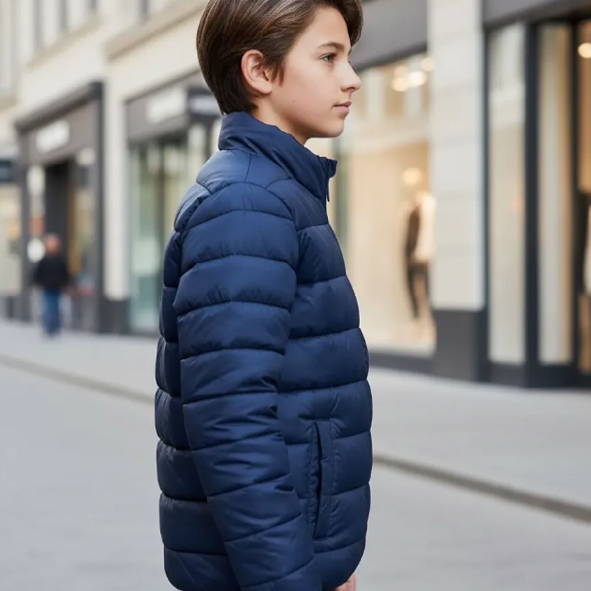 AGW - Parka Impermeable Acolchada Con Polar Niño