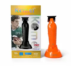 KEMEI - Maquina Trimmer Patillera 2299 Con Base De Carga Naranja