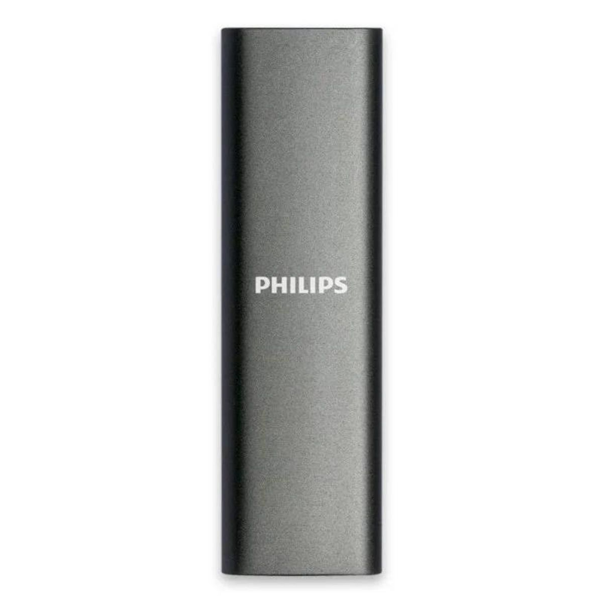 PHILIPS - Unidad SSD Portátil Philips FM02SS030P97, 2TB, Slim, Conexión USB-C, Gris