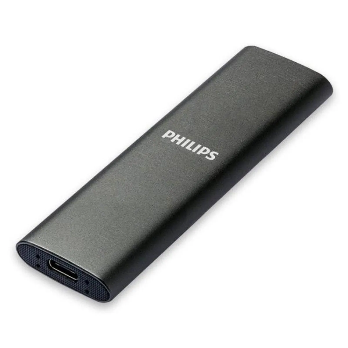 PHILIPS - Unidad SSD Portátil Philips FM02SS030P97, 2TB, Slim, Conexión USB-C, Gris