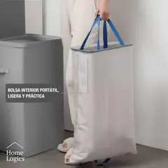 HOME LOGICS - Canasto Ropa Sucia Tapa Cesta Asas Transportable Kiosclub