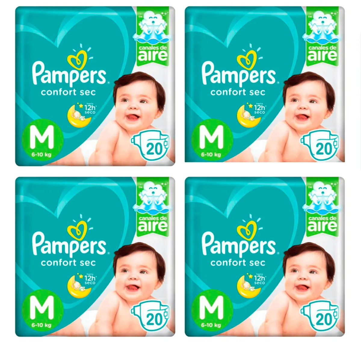 PAMPERS - Pañales Pampers Confort Sec 80 Und