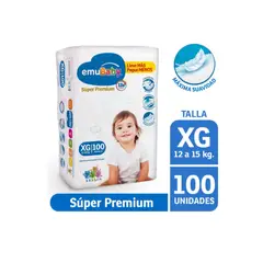 EMUBABY - Pañal Super Premium, 100 Un