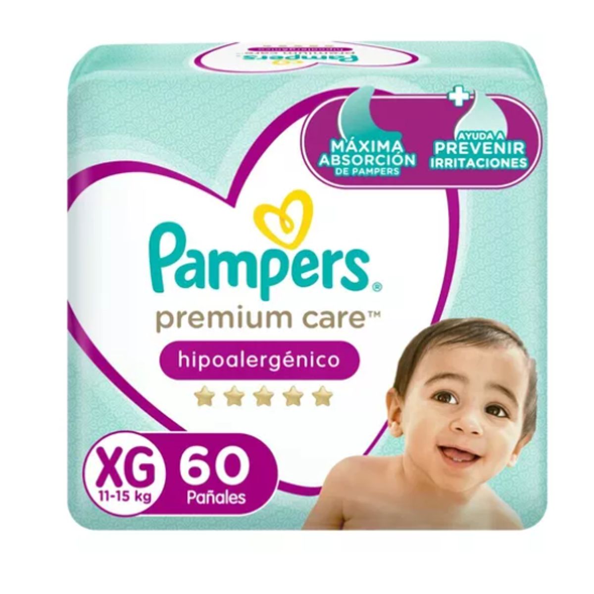 PAMPERS - Maleta Pampers Premium Care 60 Unidades