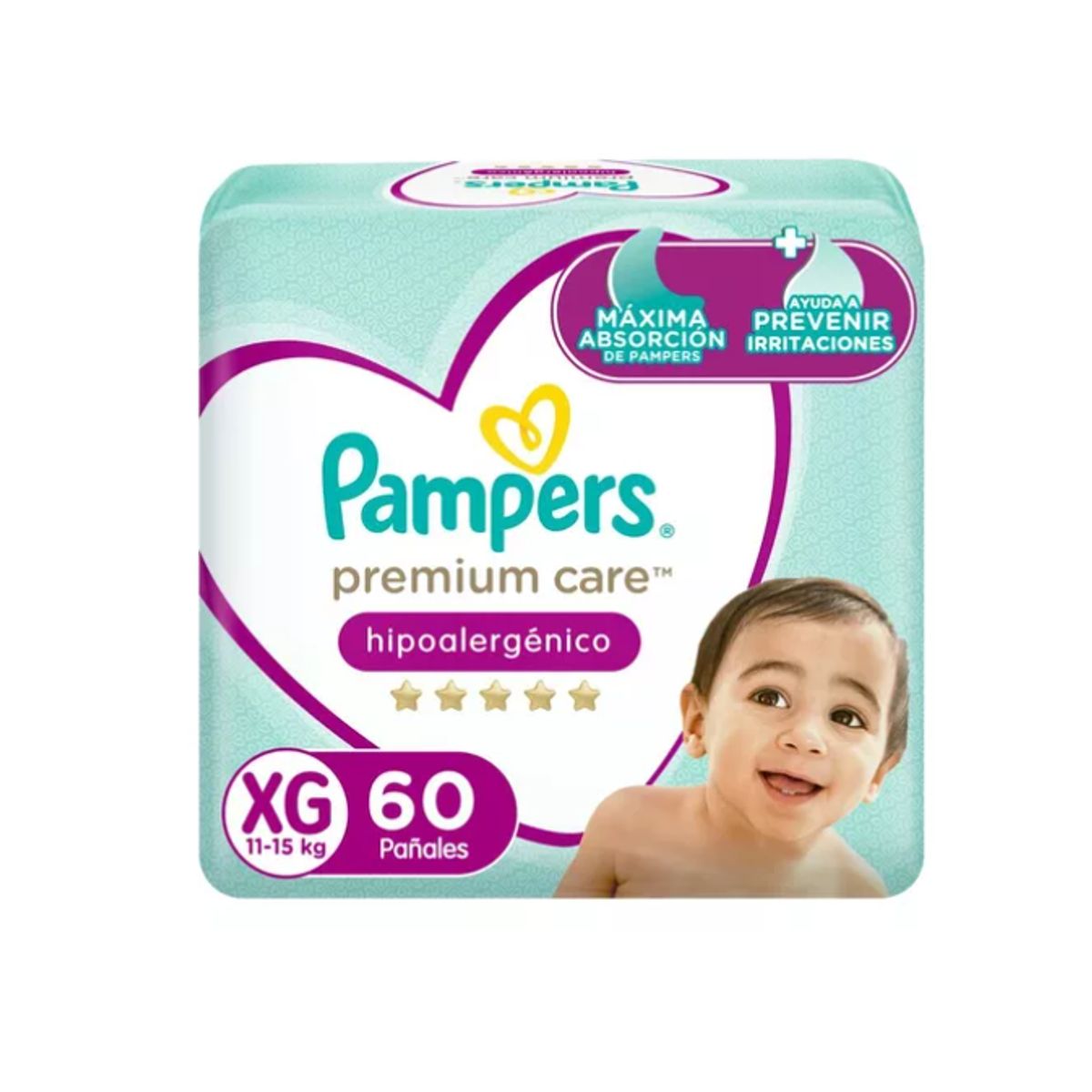 PAMPERS - Maleta Pampers Premium Care 60 Unidades