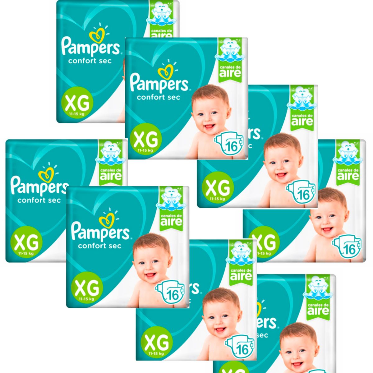 PAMPERS - Pañales Pampers Confort Sec 128 Und