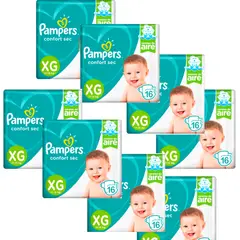 PAMPERS - Pañales Confort Sec 128 Und